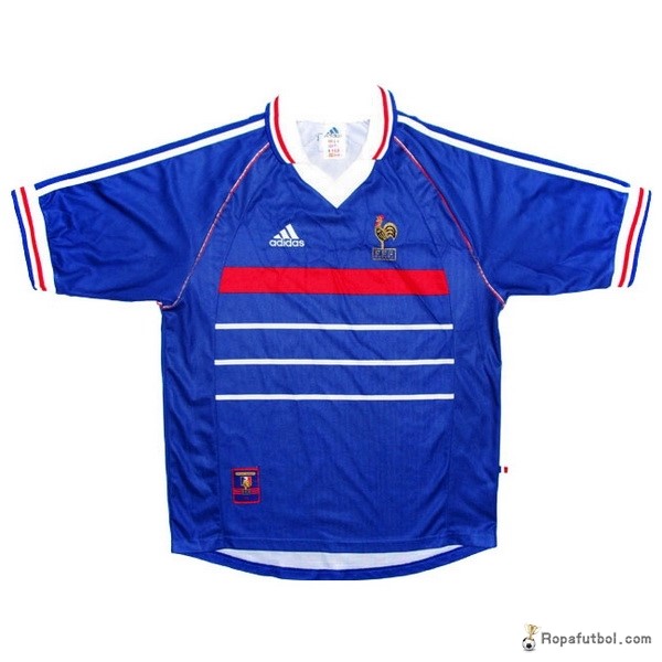 Camiseta Francia Replica Primera Ropa Retro 1998 Azul